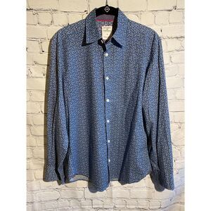 Society of Threads Men's Comfort Stretch Slim Fit Button Front Shirt Size S